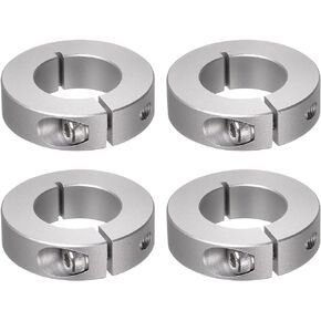HARFINGTON 4pcs Shaft Collar 25mm Bore Aluminum Alloy Set Screw Split Clamp-On Collars, 45mm OD, 12mm Width, for Wheel Barrow Axle, Gearbox Assemblies, Machine Tools, Industry, Anodization