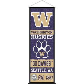Washington Huskies Banner and Scroll Sign