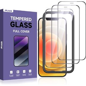ruwa Privacy Screen Protector for iPhone 15 Pro Max[6.7 Inch][3-Pack] Anti-Peep Tempered Glass Film with Easy Installation Frame, 9H Hardness, Scratch Resistant, Case Friendly