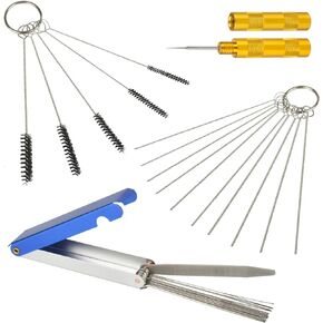 Sankoly Carburetor Cleaning Kit Carburetor Carbon Dirt Jet Cleaner Multipurpose Nylon Mini Cleaning Brush Set for Cleaning Carburetor,Stove Burner Holes,Torch Tip