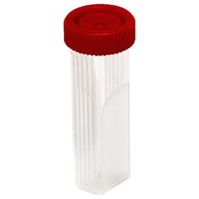 Caplugs Evergreen 240-5400-R8K PAP Series – Disposable Slide-Fix Jars with Red Screw-Cap, 1000 Pack, Natural Polypropylene Co-Polymer (PPC), 4 Slides, 30 mL, Pap Smear, FNA Biopsies, Small Samples