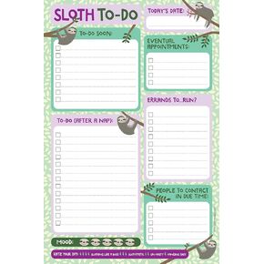 Sloth Daily Planner and Note Pad
