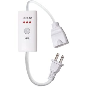 HNB Auto Off Timer with 30cm (12inch) Wire for Indoor Small Appliances,Electric Oil Melt Warmer Wax Melt Warmer Wax Melter Fragrance Lamp Oil Warmer Burner (Timer 3D-30cm)