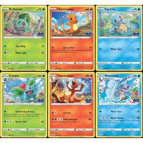 Ivysaur Charmeleon Wartortle - Pokemon Go Card Lot - 002/078-009/078-016/078 - Kanto Starters