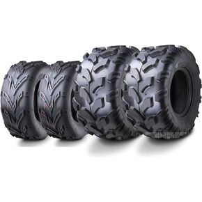 WANDA Set 4 Sport ATV Tires 19x7-8 19x7x8 Front & 19X9.5-8 19X9.5X8 Rear 4PR