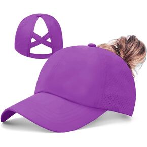 ZTL Women's High Ponytail Baseball Cap Performance Running Hat Quick Dry Mesh Sports Cap Unstructured Dad Trucker Hats