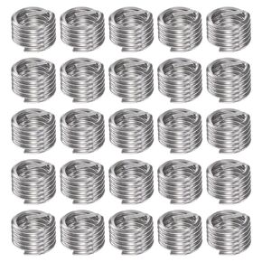 HARFINGTON 25pcs Threaded Inserts 10-24 UNC 2.0D (11mm) Helical 304 Stainless Steel Coiled Wire Thread Sleeve for Plastic Wood Thread Repair