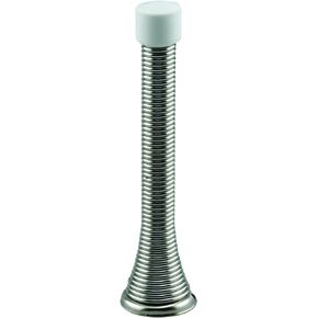 Prime-Line MP10126 Door Stop, 4 In. Reach, Spring Steel, Satin Chrome, Heavy Duty (5 Pack)