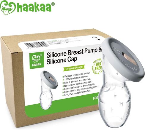 Haakaa Gen 1 Silicone Breast Pump with Leak-Proof Silicone Cap, 4 oz/100 ml, BPA PVC and Phthalate Free in Saudi Arabia