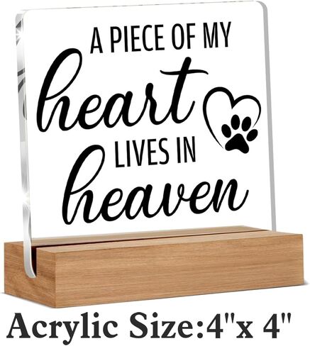 هدايا تذكارية لفقدان الحيوانات الأليفة، هدية تعاطف لفقدان قطة كلب، كنت مفضلاً لدي لافتة ديكور مكتبية شفافة من الأكريليك مع حامل خشبي لرف طاولة المكتب in Kuwait