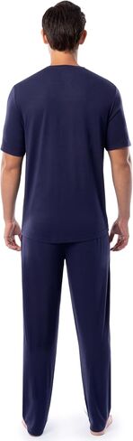 Fruit of the Loom Men's 360 Stretch Short Sleeve V-Neck Top and Pant Sleep Pajama Set in Saudi Arabia