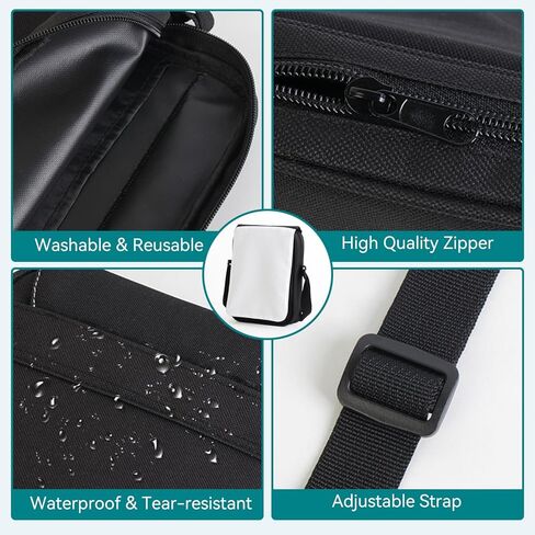 4PCS Sublimation Bags, Sublimation Shoulder Bag Crossbody Bag, Sublimation Blank Bag Wallets for DIY Birthday Father's Day Gifts (4) in Saudi Arabia