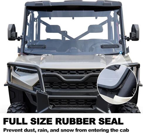 KATIMOTO Front Windshield for Ranger XP 1000 17-23, Clear Scratch Resistant Hard Coated Full Windshield for Polaris Ranger XP 1000 / Crew/Diesel/XP 900 2017-2023 Accessories (Replace #‎2883266） in Saudi Arabia