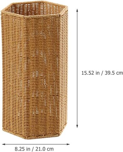 Alipis مظلة منسوجة حامل للمدخل حامل مظلة قائم بذاته سلة تخزين رف طويل القامة أرضية منسوجة دلو زهرة مزهرية لعصي المشي المنظم in Kuwait