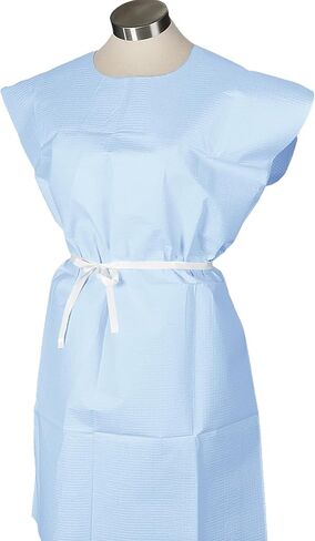 Avalon Premium Gowns, Mauve (Pack of 50) ― Tissue/Poly/Tissue ― Open-Back, Waist-Tie, Short-Sleeve Medical Gowns ― Disposable Exam Gowns ― Standard Size 30" x 42" ― Latex-Free Medical Supplies (805) in Saudi Arabia