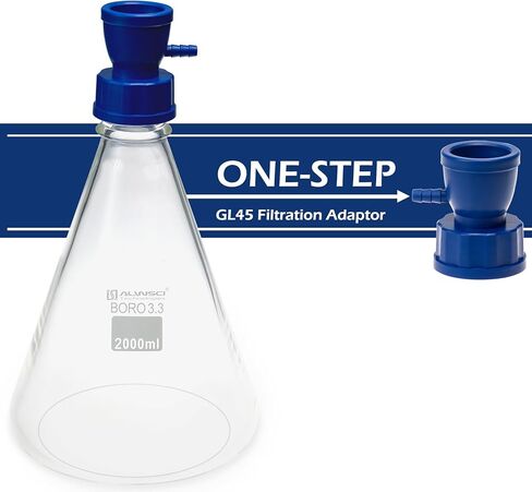 مجموعة ALWSCI لتركيب المذيبات بالفراغ مع محول الزجاجة GL45، وقمع متدرج 1000 مل، ودورق ترشيح 2000 مل، ومشبك وغطاء لولبي صلب GL45، متوافق مع ورق فلتر غشائي 90 مم in Kuwait