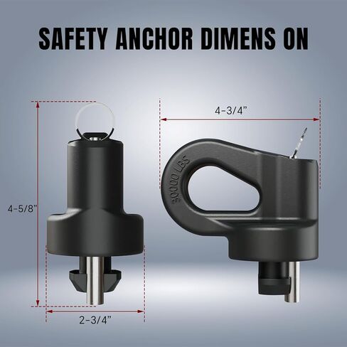 60691 نظام Puck System Gooseneck Hitch سلسلة أمان مرساة 30000 رطل GTW، متوافقة مع 2013-2021 Ford F250 F350 F450، 2016-2020 شيفروليه سيلفرادو، GMC Sierra و2016-2023 Nissan Titan XD، قطعتان in Saudi Arabia