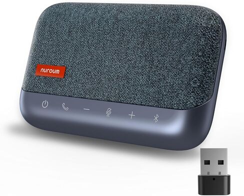 NUROUM A15 Bluetooth Conference Speaker and Microphone, Portable Wireless Speakerphone, 360° Voice Pickup w/Noise Reduction, Connect via Bluetooth/Dongle/USB-A/C to PC/Laptop/Mobile,Blue in Saudi Arabia