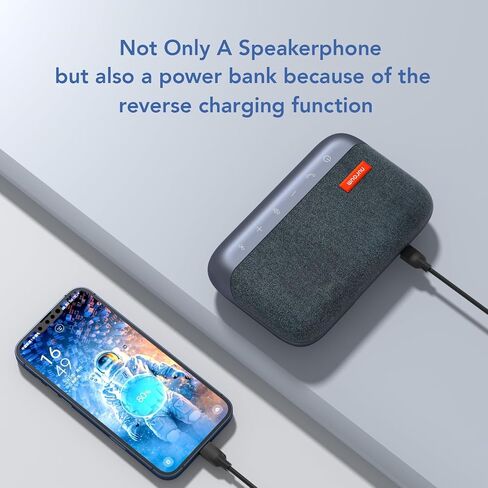 NUROUM A15 Bluetooth Conference Speaker and Microphone, Portable Wireless Speakerphone, 360° Voice Pickup w/Noise Reduction, Connect via Bluetooth/Dongle/USB-A/C to PC/Laptop/Mobile,Blue in Saudi Arabia
