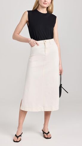 7 For All Mankind Women's Midi Denim Skirt in Saudi Arabia