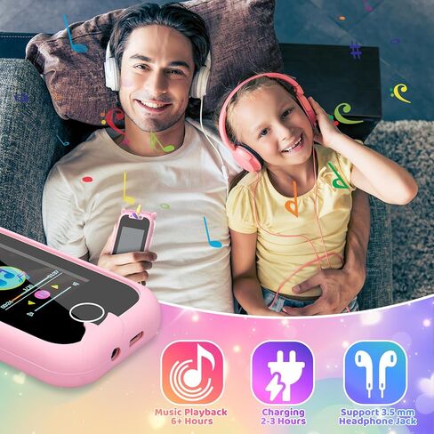 Bymetoy Kids Toy الهاتف الخليوي، هاتف ألعاب يونيكورن مع مشغل موسيقى MP3، لعبة هاتف ذكي للأطفال مع ألعاب ألغاز، كاميرا مزدوجة، بطاقة SD 32 جيجا، هدايا عيد ميلاد للأعمار من 5 إلى 7 سنوات فما فوق للمراهقة 3 4 5 7 9 6 8 سنوات من العمر in Kuwait