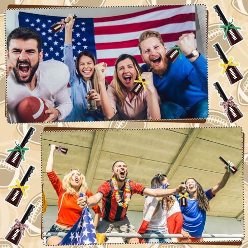 Lukmaa 6 قطع من أجراس البقر لكرة القدم مقاس 9 بوصة مع مقابض صانعة الضوضاء المعدنية لكرة القدم جرس البقرة مع 3 لفات أشرطة كرة القدم للأحداث الرياضية، هدايا الحفلات الرياضية لفريق روح الفريق in Kuwait