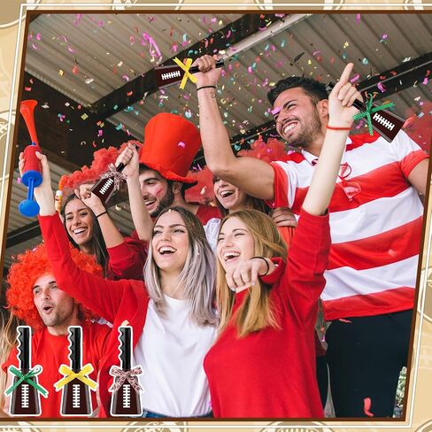 Lukmaa 6 قطع من أجراس البقر لكرة القدم مقاس 9 بوصة مع مقابض صانعة الضوضاء المعدنية لكرة القدم جرس البقرة مع 3 لفات أشرطة كرة القدم للأحداث الرياضية، هدايا الحفلات الرياضية لفريق روح الفريق in Kuwait