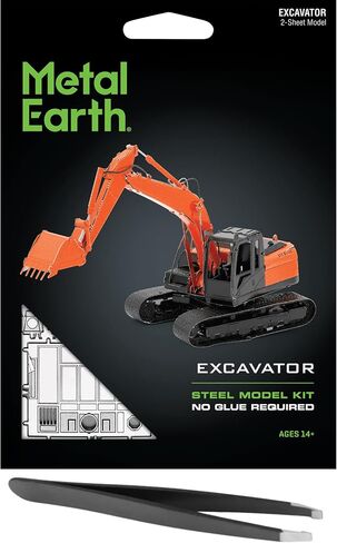 Metal Earth Fascinations Excavator 3D Metal Model Kit Bundle with Tweezers in Saudi Arabia