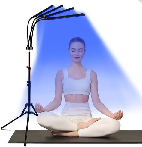 Red Light Therapy for Body, 180 LEDs Red and Blue Light Therapy Lamp with Tripod, 3-in-1 Chip Designed 415nm＆660nm＆850nm Infrared Light Therapy for Face in Saudi Arabia