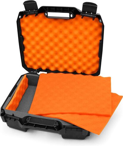 CASEMATIX Travel Case Compatible with Tascam Mixcast 4 Podcast Studio Mixer in Custom Foam - Fits Streaming Audio Recorder and Accessories with Orange Foam - Includes Case Only in Kuwait