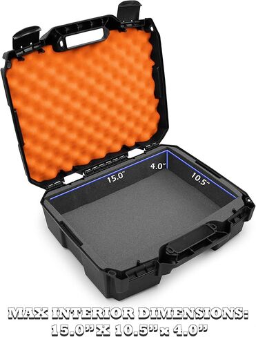 CASEMATIX Travel Case Compatible with Tascam Mixcast 4 Podcast Studio Mixer in Custom Foam - Fits Streaming Audio Recorder and Accessories with Orange Foam - Includes Case Only in Kuwait