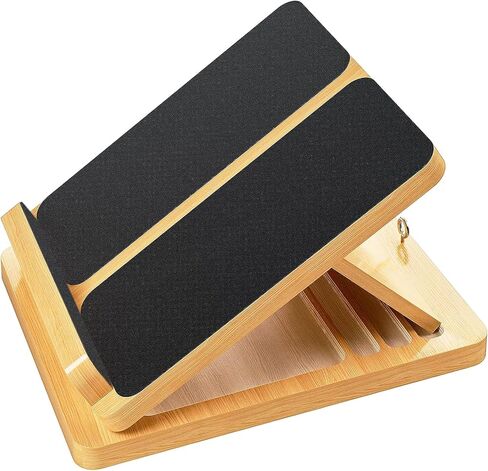 EVERRUSH Slant Board Wooden, Calf Stretcher Adjustable Incline Board for Foot Ankle Professional Squats Wedge Calf Stretch Board for Plantar Fasciitis, Achilles Stretcher, Pain Relief Exercise Rehab in Kuwait