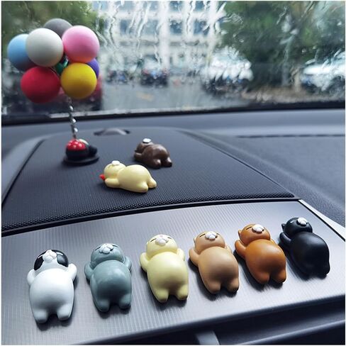 Borrllkeer 8 حزم زينة لوحة القيادة للسيارة، ملحقات السيارة اللطيفة للقطط - ملحقات المكتب، ملحقات الكابينة، الديكور الداخلي، تزيين حافظة الهاتف، أفضل هدية in Kuwait