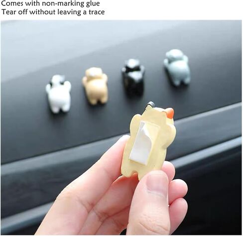 Borrllkeer 8 حزم زينة لوحة القيادة للسيارة، ملحقات السيارة اللطيفة للقطط - ملحقات المكتب، ملحقات الكابينة، الديكور الداخلي، تزيين حافظة الهاتف، أفضل هدية in Kuwait