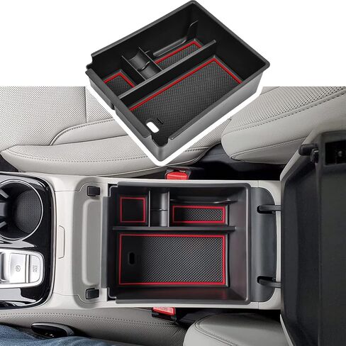 Center Console Organizer Tray Compatible with Hyundai Tucson Limited 2022 2023 2024 Tucson Hybrid Accessories, Automatic Transmission Only,SEL Only for Hybrid SEL,Armrest Secondary Storage Box,Black in Saudi Arabia
