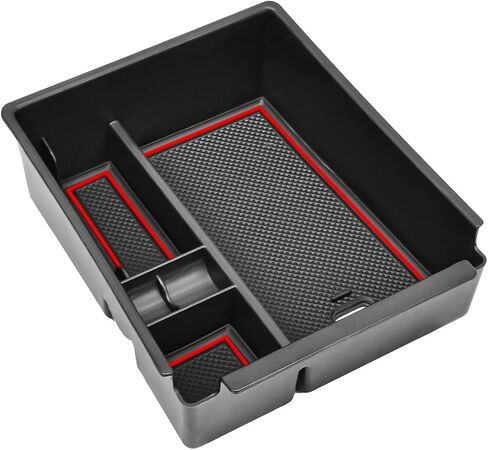 Center Console Organizer Tray Compatible with Hyundai Tucson Limited 2022 2023 2024 Tucson Hybrid Accessories, Automatic Transmission Only,SEL Only for Hybrid SEL,Armrest Secondary Storage Box,Black in Saudi Arabia