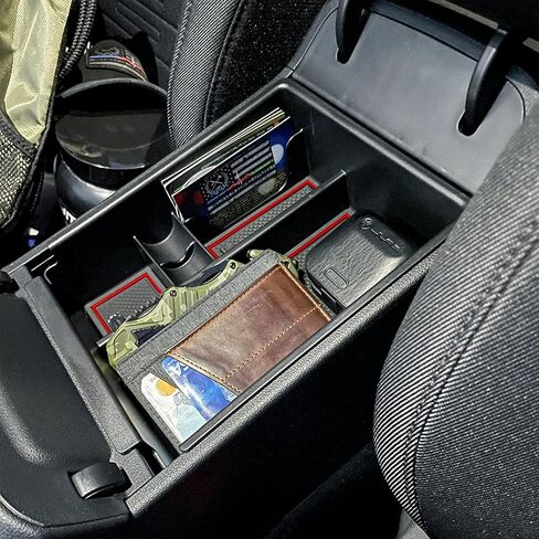 Center Console Organizer Tray Compatible with Hyundai Tucson Limited 2022 2023 2024 Tucson Hybrid Accessories, Automatic Transmission Only,SEL Only for Hybrid SEL,Armrest Secondary Storage Box,Black in Saudi Arabia