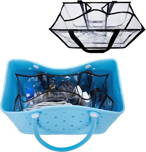 LADINOVO Rubber Bag Insert Organizer Compatible with X Large Bogg Bag, Clear Insert Divider Organizer with Multiple Pockets for Bogg Bags Accessories (X Large-Clear) in Saudi Arabia