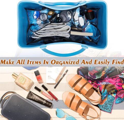 LADINOVO Rubber Bag Insert Organizer Compatible with X Large Bogg Bag, Clear Insert Divider Organizer with Multiple Pockets for Bogg Bags Accessories (X Large-Clear) in Saudi Arabia