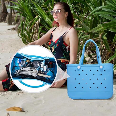 LADINOVO Rubber Bag Insert Organizer Compatible with X Large Bogg Bag, Clear Insert Divider Organizer with Multiple Pockets for Bogg Bags Accessories (X Large-Clear) in Saudi Arabia