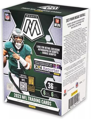 2023 Panini Mosaic Football Card Blaster Box - 36 Football Cards Bonus 5 Top Loader Card Sleeeves to Help Protect Your Cards in Kuwait
