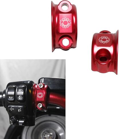 Blue Aluminum Left Right Clutch Handlebar Clamp Lever Control Bracket Fits for Harley Davidson XL883 1200, Softail FLS, Dyna FDX, Touring FLHT FLHX FLTR (Blue) in Kuwait