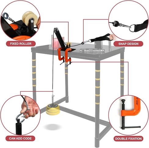 Arm Wrestling Training Pulley System Professional Equipment Fitness Forearm, Wrist Exerciser Strength Develop Machine with Nylon Rope in Saudi Arabia