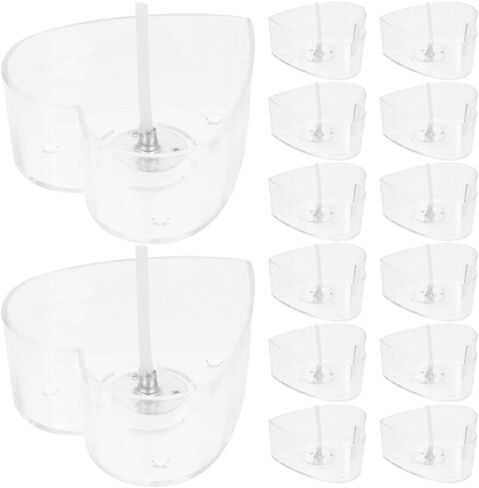 HEMOTON Tea Light Candle Cups,120pcs Valentines Day Heart Shape Clear Polycarbonate Plastic Empty TeaLight Mold Tin Container with TeaLight Candle Wicks in Saudi Arabia