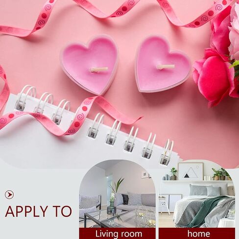 HEMOTON Tea Light Candle Cups,120pcs Valentines Day Heart Shape Clear Polycarbonate Plastic Empty TeaLight Mold Tin Container with TeaLight Candle Wicks in Saudi Arabia