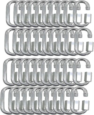 موصل سلسلة ربط سريع، حلقة تسلق لولبية، 1/4 بوصة حلقة تسلق سريعة، خيط مجلفن بيضاوي عالي التحمل، أجهزة ربط سريعة لمقطورة السلامة، والتأرجح، والأراجيح، والكابلات، والتخييم in Kuwait