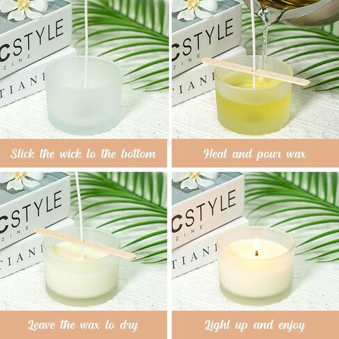 SUPMIND 4oz Fall Glass Candle Jars with Lids, 15pcs Bulk for Candle Making in Saudi Arabia