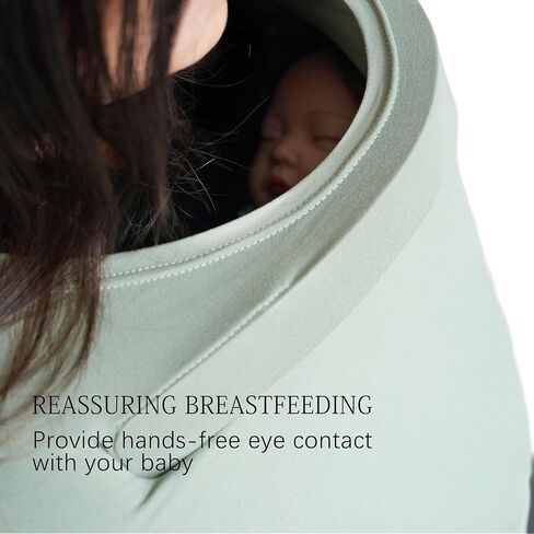 أغطية رضاعة من ميرمور للرضاعة الطبيعية، أغطية رضاعة ناعمة ومسامية للخصوصية، معطف رضاعة كامل 360 درجة للطفل والأم مع خط عنق قابل للإزالة (وردي) in Kuwait