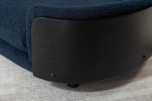 YESUNEED Dog Bed Pet Sofa for Large Small Medium Pets Scandinavian Style Elevated Pet Cat Sofa Couch with Solid Wood Legs and Black Bent Wood Back, Cashmere Cushion, Large Size in Saudi Arabia