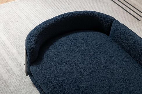 YESUNEED Dog Bed Pet Sofa for Large Small Medium Pets Scandinavian Style Elevated Pet Cat Sofa Couch with Solid Wood Legs and Black Bent Wood Back, Cashmere Cushion, Large Size in Saudi Arabia
